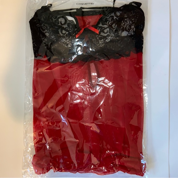 NWT Coquette Diva Bebe Babydoll Red & Black - Size 3X/4X - Picture 2 of 3